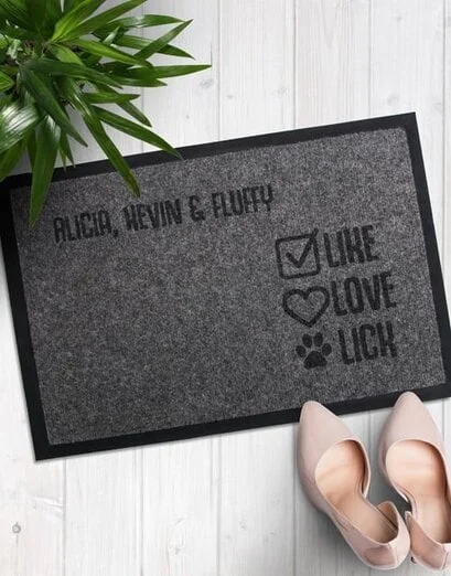 Personalised Like Love Lick Doormat - Product image