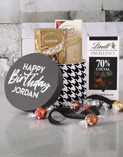 Personalised Lindt Treats Hat Box Gift - Product image