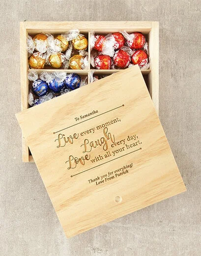 Personalised Live Laugh Love Lindt Box - Product image