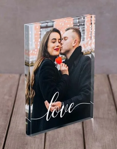 Personalised Love Acrylic Block - Product image