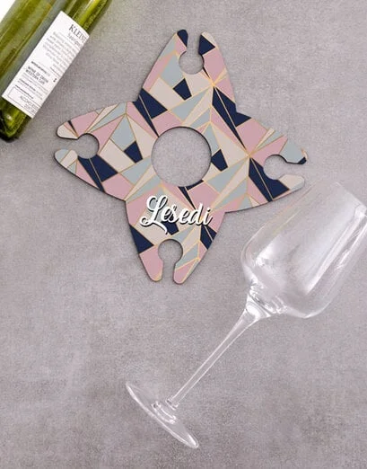 Personalised Love and Wine Glass & Bottle Holder - Product image