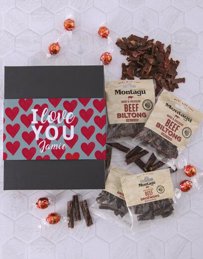Personalised Love Biltong And Choc Combo - Product image