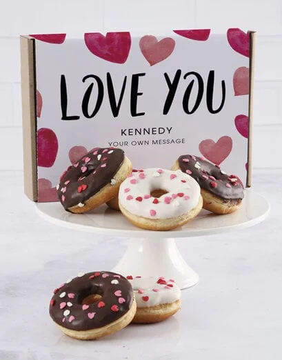 Personalised Love Heart Doughnut Box - Product image