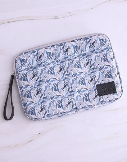 Personalised Lovely Leafy Blue Laptop Organiser - Product image
