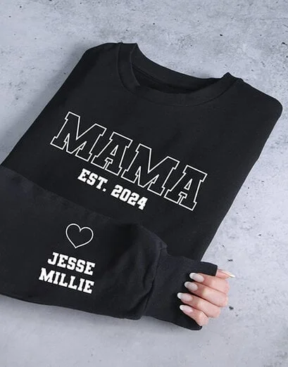 Personalised Mama Black Sweatshirt - Product image