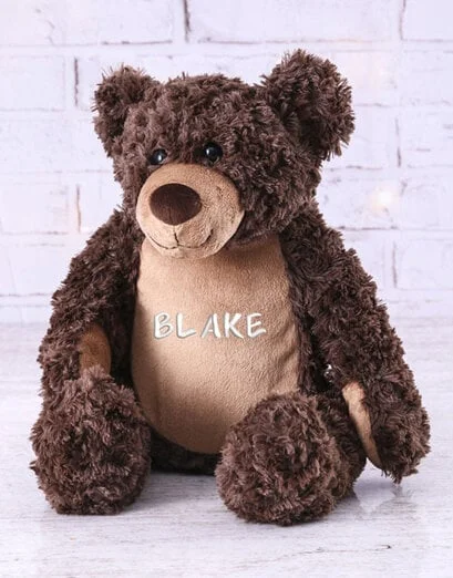 Personalised Message Embroidered Brown Teddy - Product image