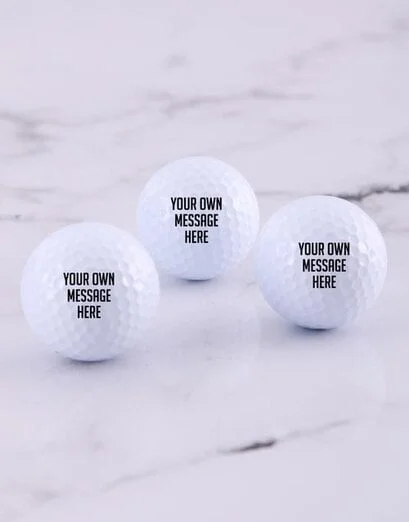 Personalised Message Golf Balls Set