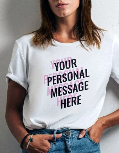 Personalised Message Vibes Ladies T Shirt - Product image