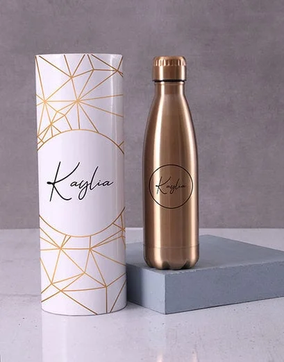 Personalised Metallic Water Bottle Tube - Product image