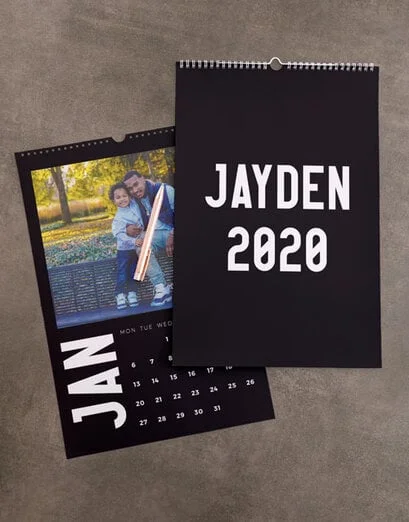 Personalised Minimalist Photo Wall Calendar - Product image