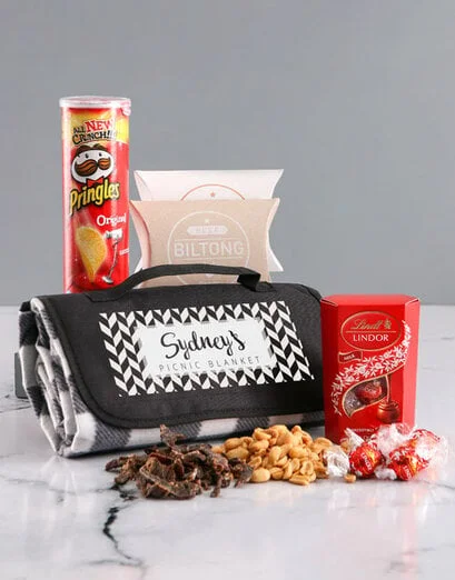 Personalised Monochrome Picnic Blanket - Product image
