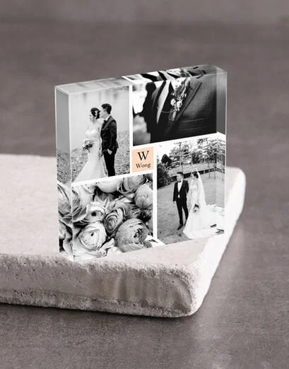 Personalised Monogram Acrylic Block - Product image