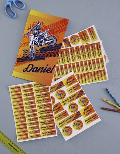 Personalised Motocross Labels - Product image