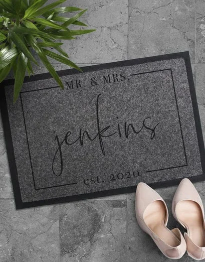 Personalised Mr And Mrs Est Doormat - Product image