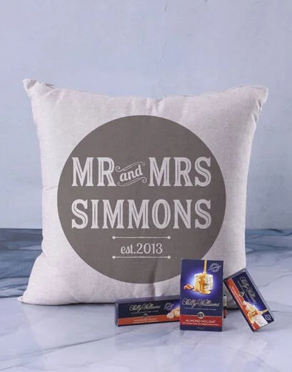 Personalised Mr and Mrs Scatter Cushion - Product image