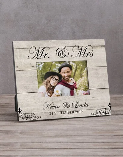 Personalised Mr & Mrs Photo Frame - Product image