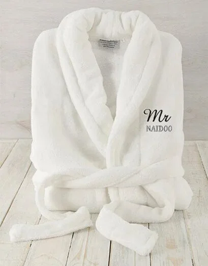 Personalised Mr White Fleece Gown