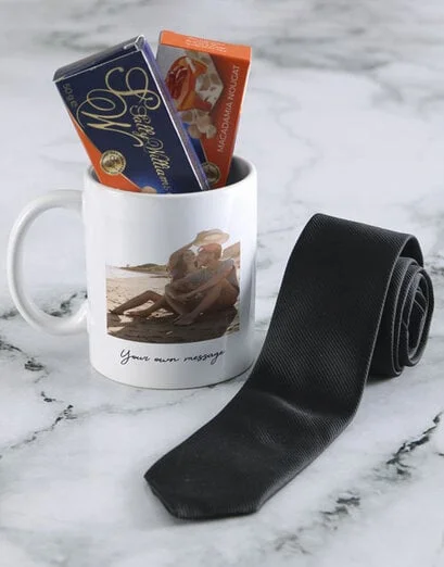 Personalised Mug With Black Tie