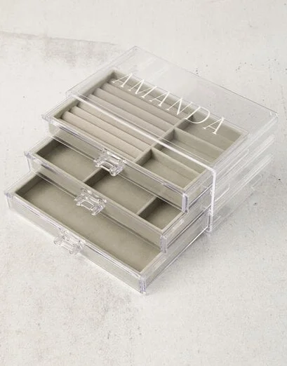 Personalised Name Acrylic Storage Box - Product image
