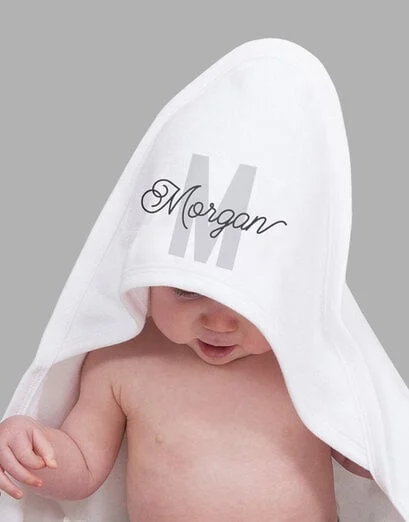 Personalised Name And Initial Hooded Towel - Product image