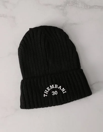 Personalised Name Black Beanie - Product image