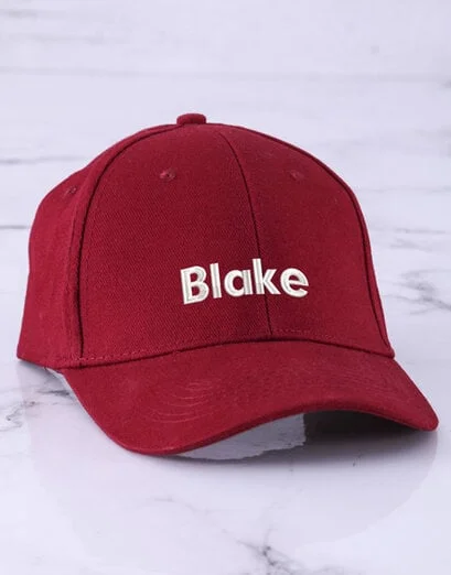 Personalised Name Embroidered Red Cap - Product image
