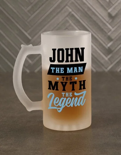 Personalised Name Frosted Beer Mug - Product image