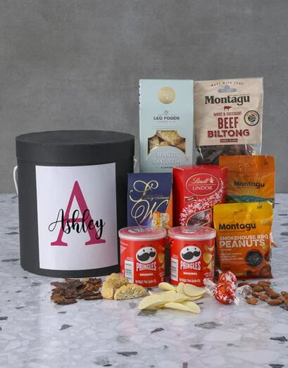 Personalised Name Snack Hat Box - Product image