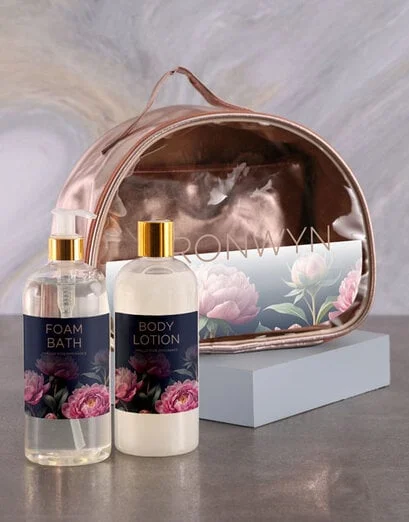Personalised Navy And Pink Vanity Bag - Product image