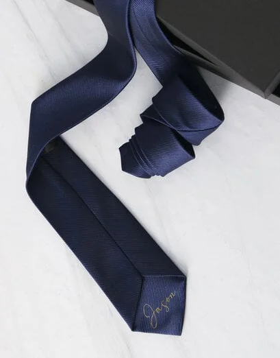 Personalised Navy Tie Box