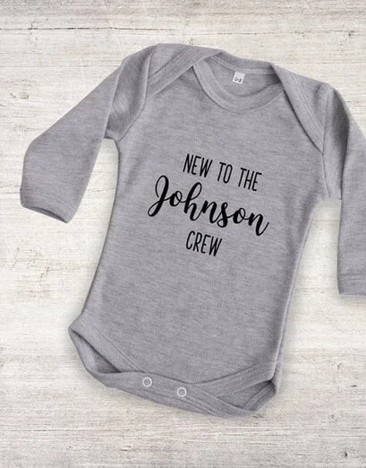 Personalised New To The Crew Onesie - Product image