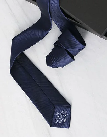 Personalised Note Navy Tie Box