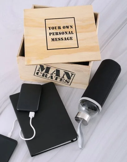 Personalised Note Savoury Man Crate - Product image