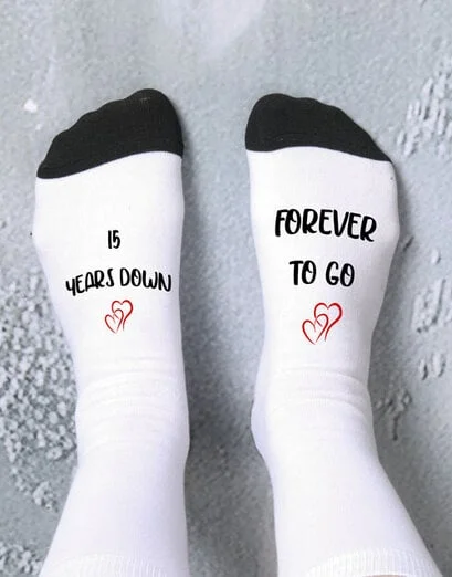 Personalised Number White Socks