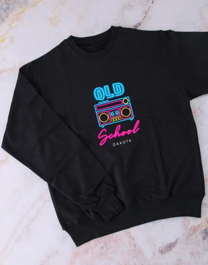 Personalised Old School Sweatshirt - Product image