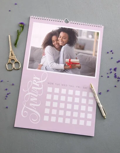 Personalised Pastel Wall Calendar - Product image