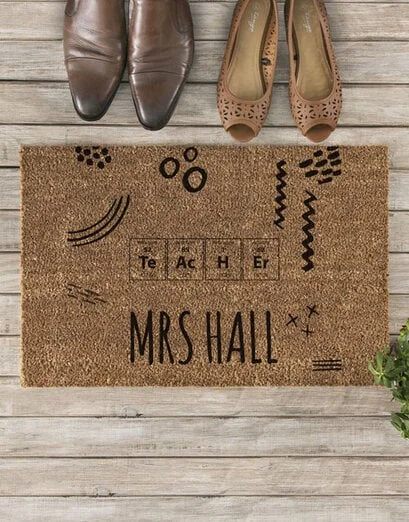 Personalised Periodic Table Teachers Doormat
