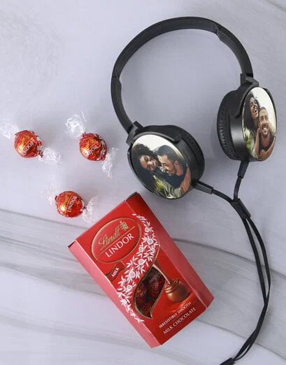 Personalised Photo Black Headphones - Product image