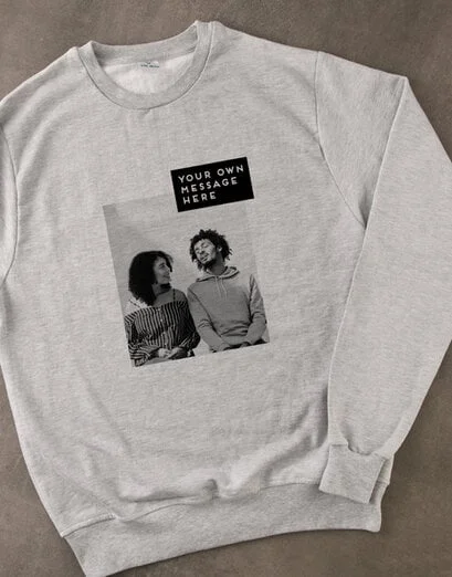 Personalised Photo Block Grey Sweatshirt - Product image