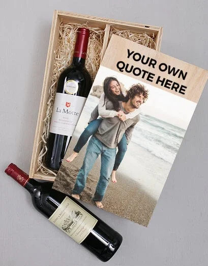 Personalised Photo Duo Wine Crate - Product image