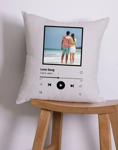 Personalised Photo Plaque Cushion - Product image