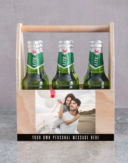 Personalised Photo Printed Beer Crate - Product image