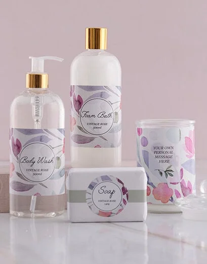 Personalised Pink Floral Gift Set - Product image