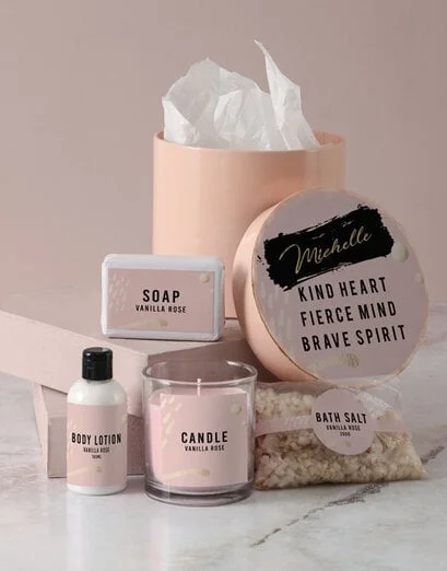 Personalised Pink Kind Heart Pamper Box - Product image