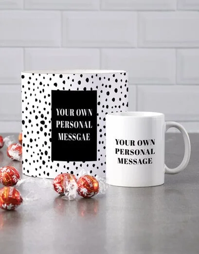 Personalised Polka Dot Mug Tube - Product image