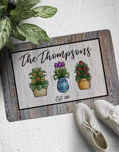 Personalised Pot Plant Doormat - Product image
