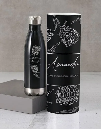 Personalised Protea Water Bottle Tube - Product image