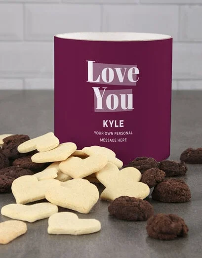 Personalised Purple Love You Cookie Tube - Product image