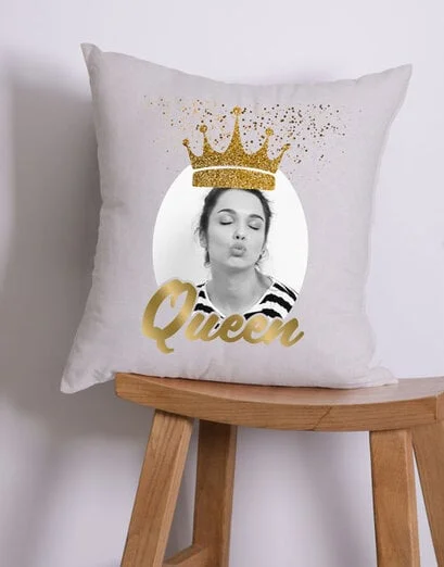 Personalised Queen Frame Cushion - Product image