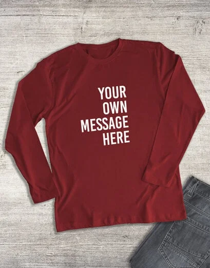 Personalised Red Ladies Long Sleeve Shirt - Product image